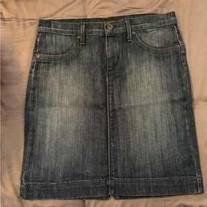 Jean skirt (pencil skirt) with zipper detail in back